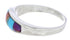 Southwest Authentic Sterling Silver Multicolor Ring Size 8-3/4 CX50672